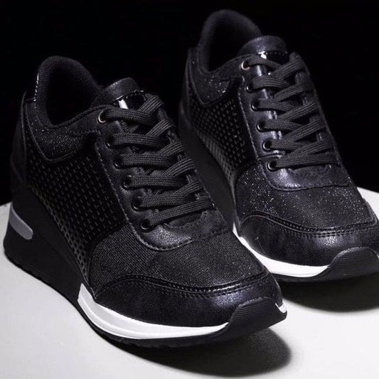 Amelia - Stylische orthopädische Turnschuhe mit elegantem hohen Absatz und bequemem Keilabsatz