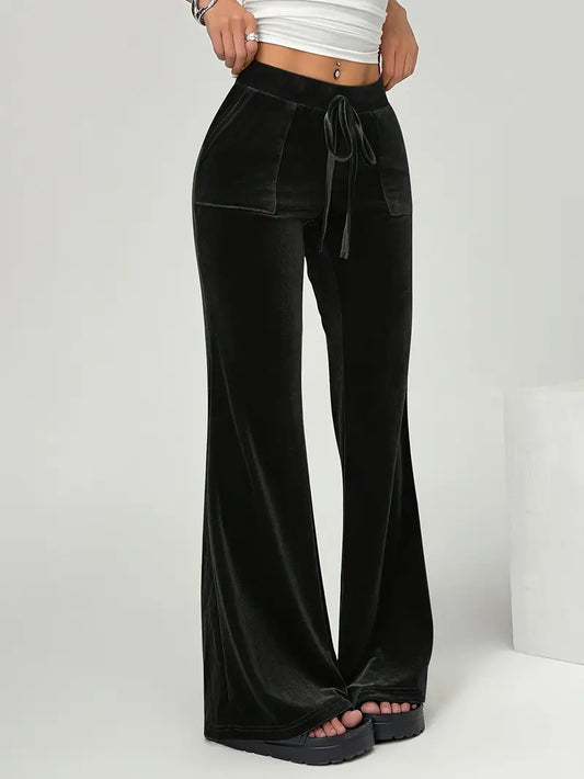 Agatha - Luxuriöse weite Hose aus Samt für Frauen