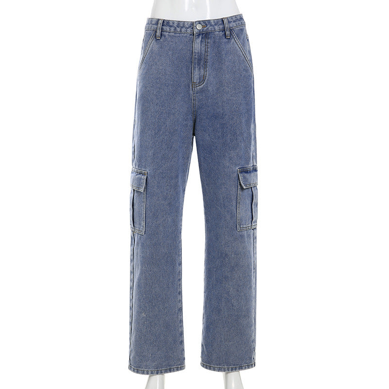 Mar | Damenmode Jeans mit geradem Bein aus Denim