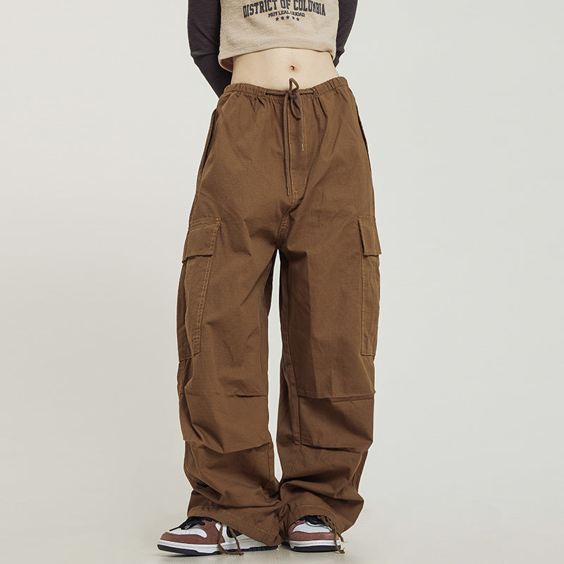 Diana | Retro khaki Cargohose mit mehreren Taschen für Männer und Frauen