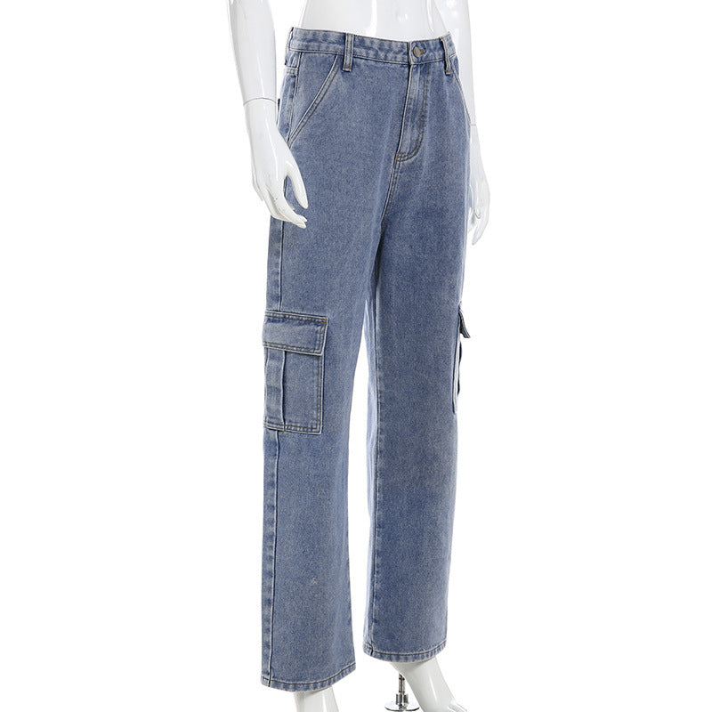 Mar | Damenmode Jeans mit geradem Bein aus Denim