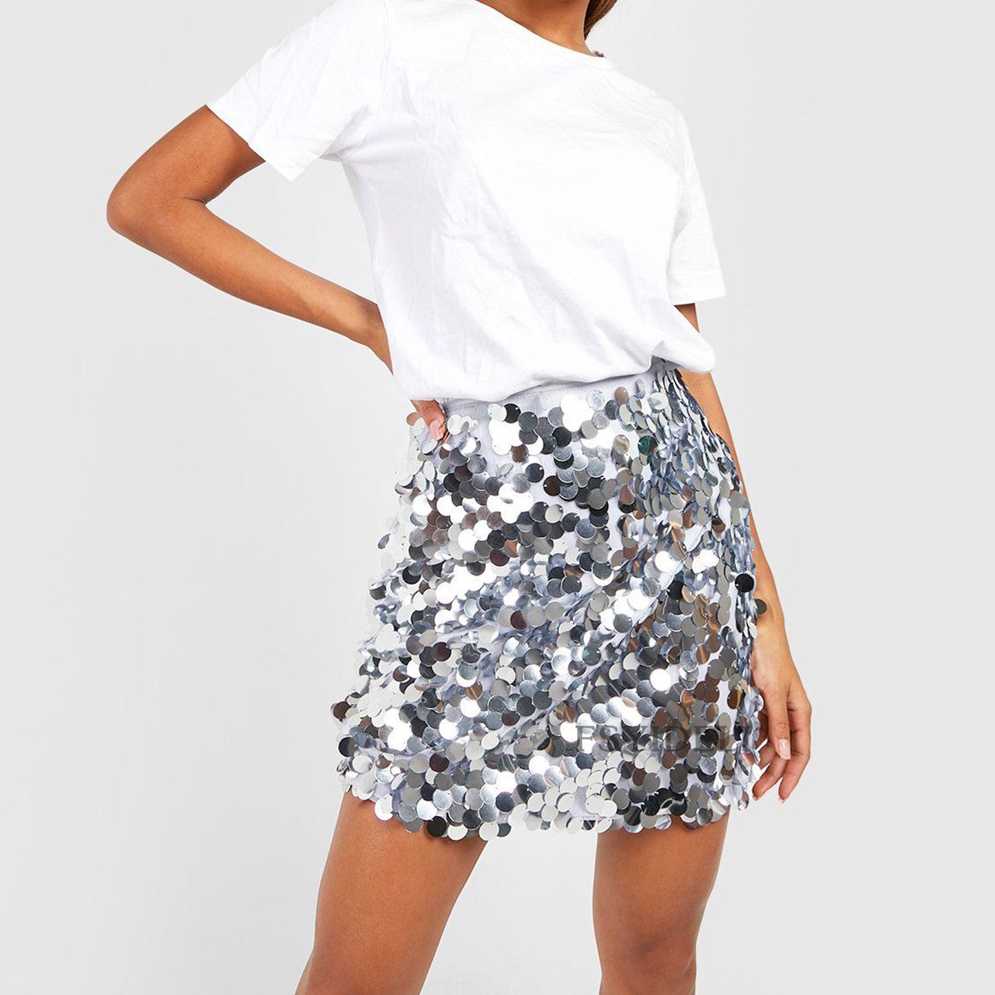 [Woman] - [Skirt] - [High-Waisted, Sequined] - [Esperanza]