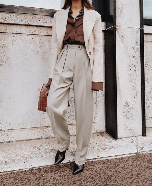 Cristina | Klassische und elegante Hose mit geradem Bein und lockerer Passform