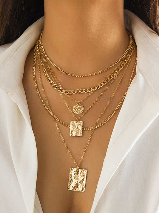 6-teiliges Goldkette-Set – Verstellbare Mehrstrang-Halsketten