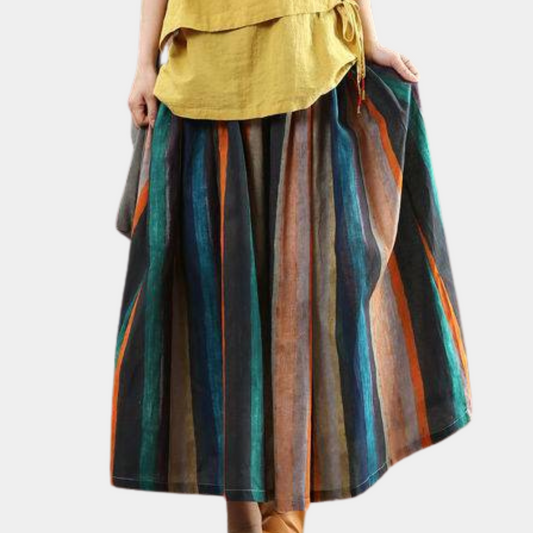 Stylischer gestreifter Damenrock im Retro-Look für einen trendigen Look