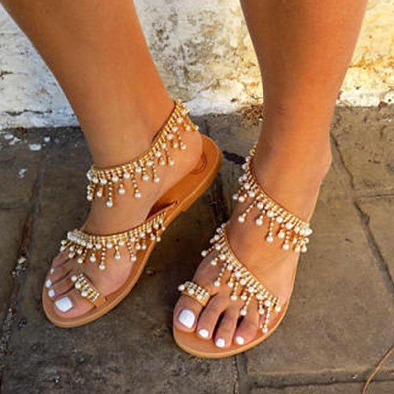 Bree - Elegante Sommersandalen mit schönen Kunstperlen für Frauen