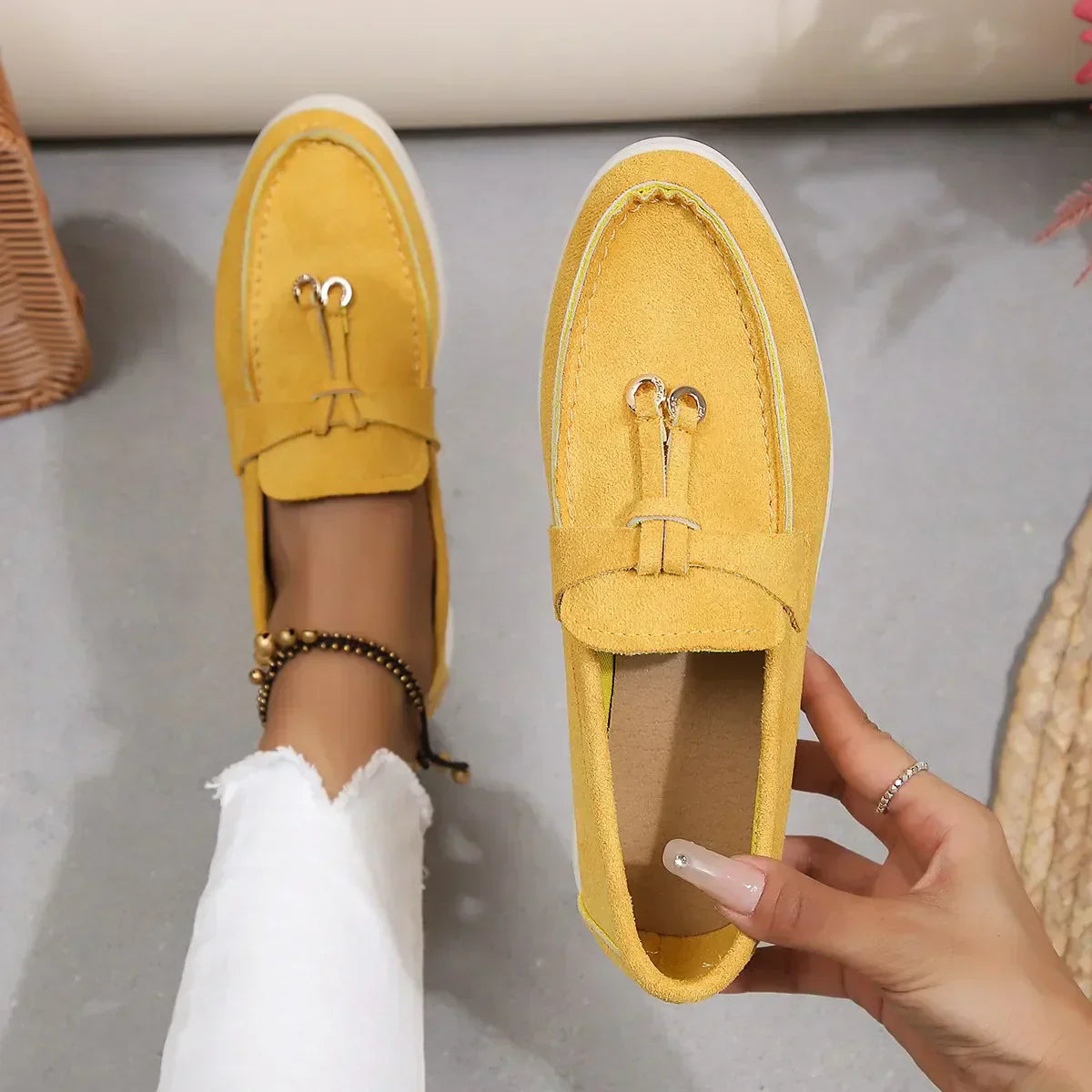 Leah - Stylische Leder Loafers für Frauen