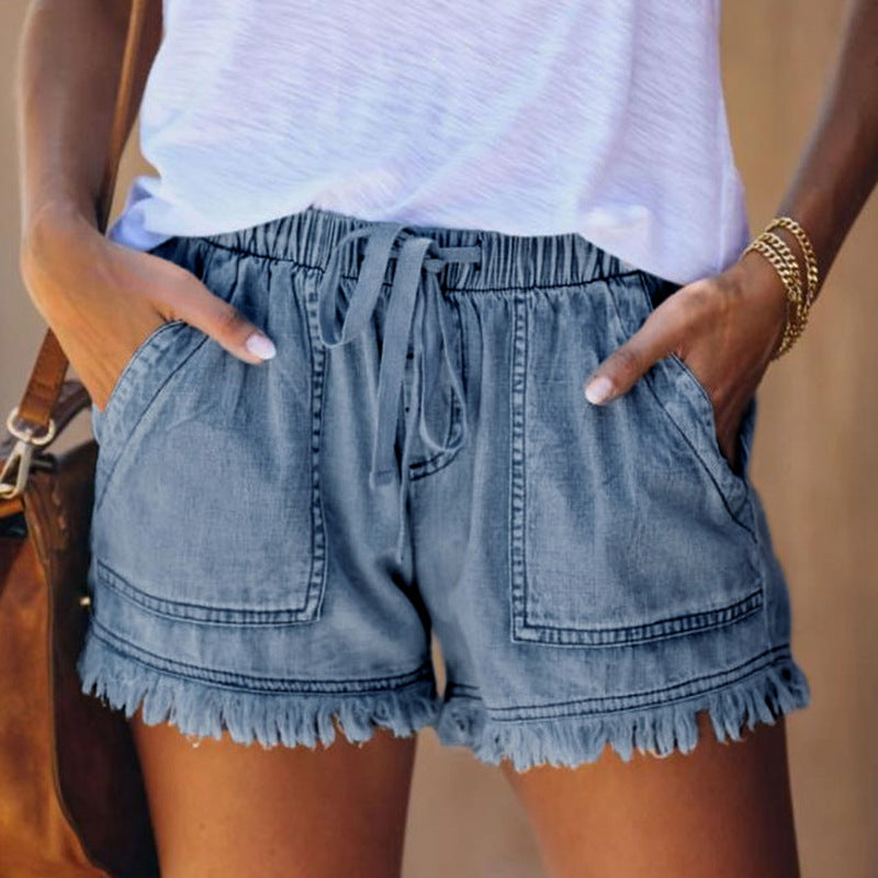 Liza - Elegante Denim-Shorts mit hoher Taille für den Sommer für Frauen
