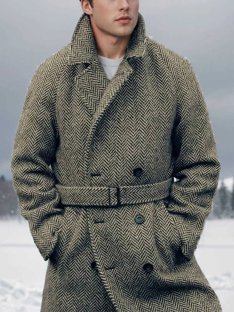 Ralph | Herren Trenchcoat aus Kaschmir-Baumwolle, stilvoll und modisch