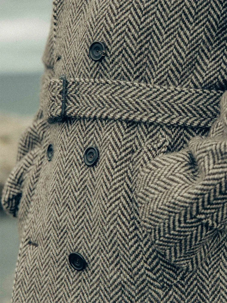Ralph | Herren Trenchcoat aus Kaschmir-Baumwolle, stilvoll und modisch