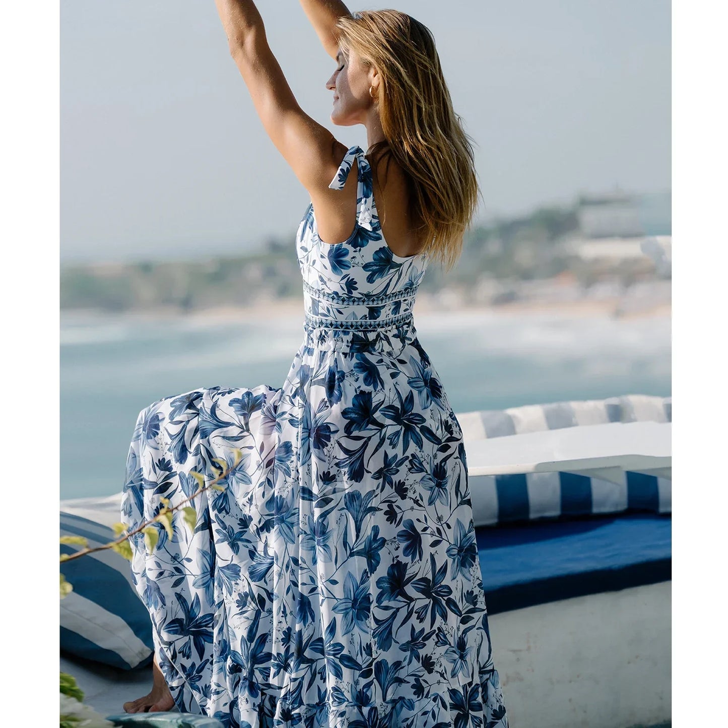 2-teiliges Badeanzug-Set mit Sarong-Rock