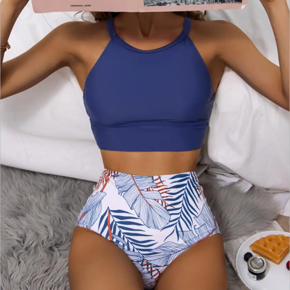 Edith - Elegante Bikini-Sets mit Blumendruck und hoher Taille