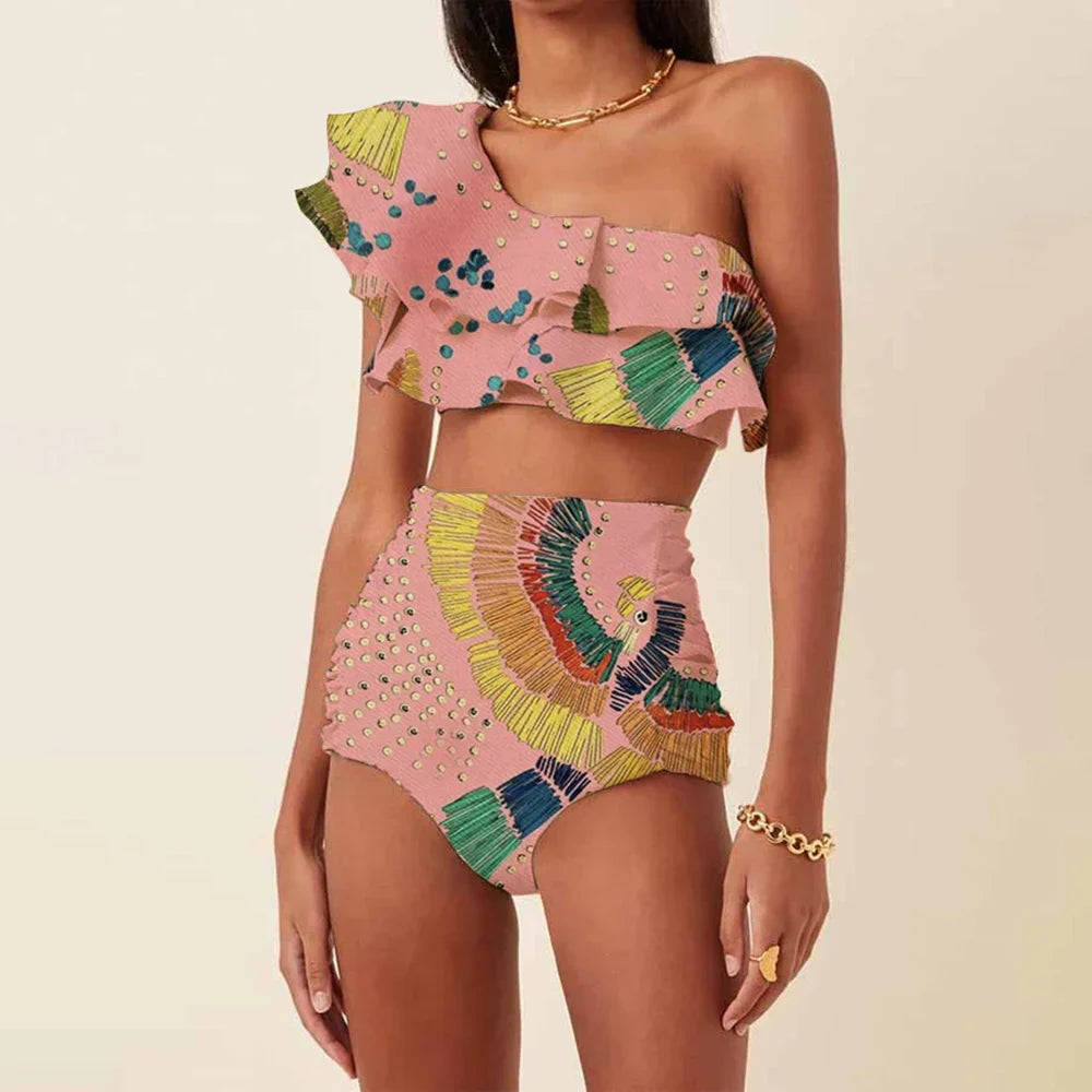 Faye - Trendiger One-Shoulder-Badeanzug für einen stilvollen Sommertag