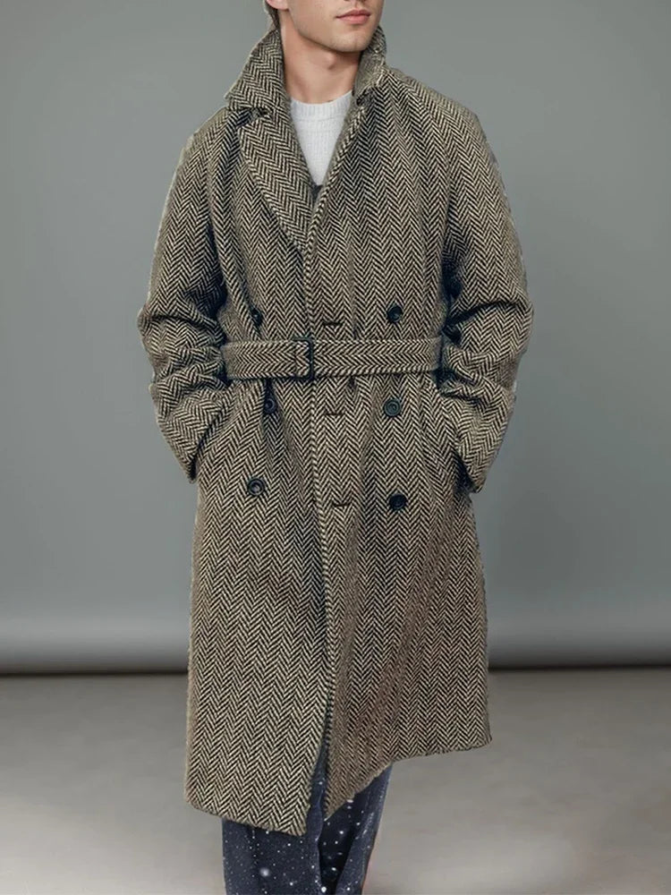 Ralph | Herren Trenchcoat aus Kaschmir-Baumwolle, stilvoll und modisch