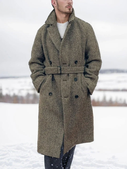 Ralph | Herren Trenchcoat aus Kaschmir-Baumwolle, stilvoll und modisch