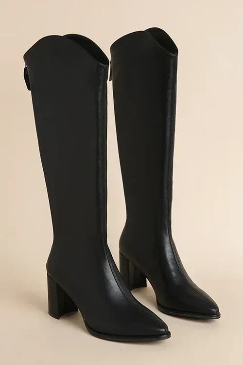 Bianca - Stilvolle spitze kniehohe Stiefel