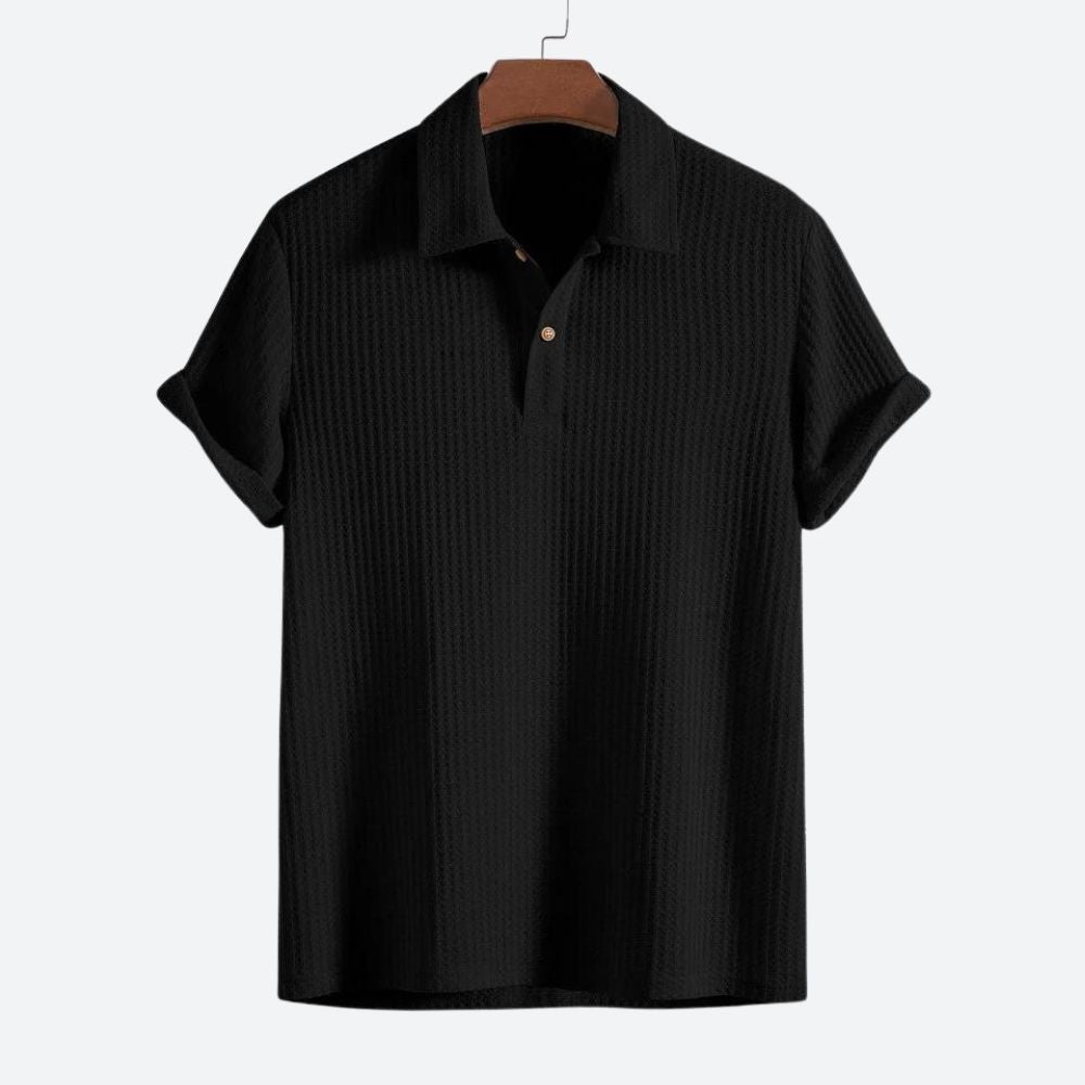 Stylisches Poloshirt aus Waffelstrick - Shaun