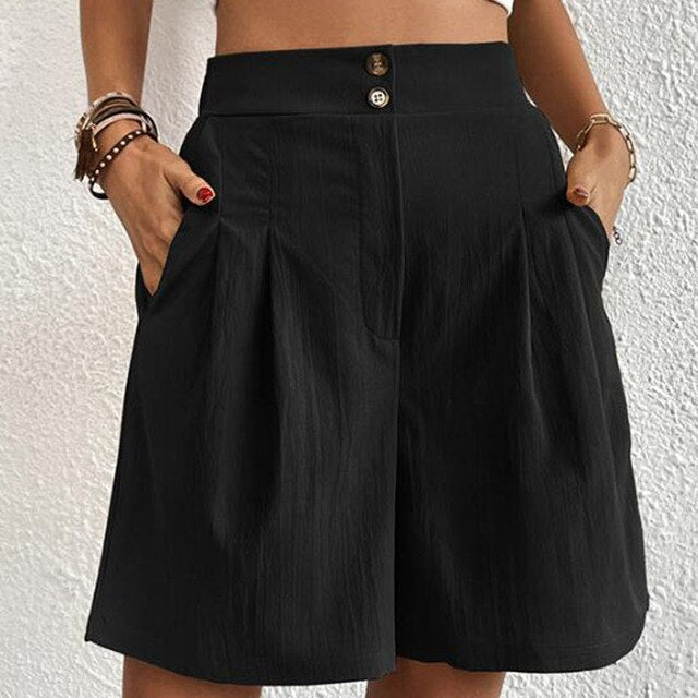 Sophie - Elegante Shorts mit Doppelknöpfen für Damen