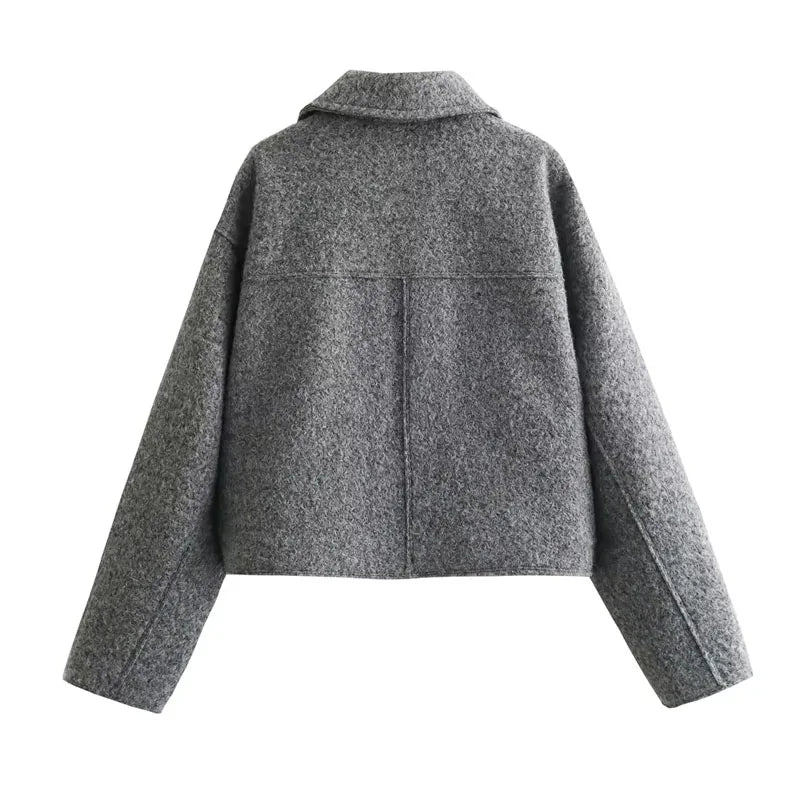 Carla - Modische kurze Herbstjacke mit Luxus-Reißverschluss für Frauen