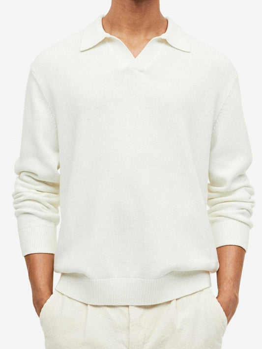 Eleganter Pullover mit offenem Kragen für stilvolle Looks