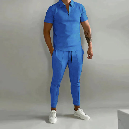 Zweiteiliges Set - Kurzarm - Poloshirt - Co-Ord Set - Herrenbekleidung
