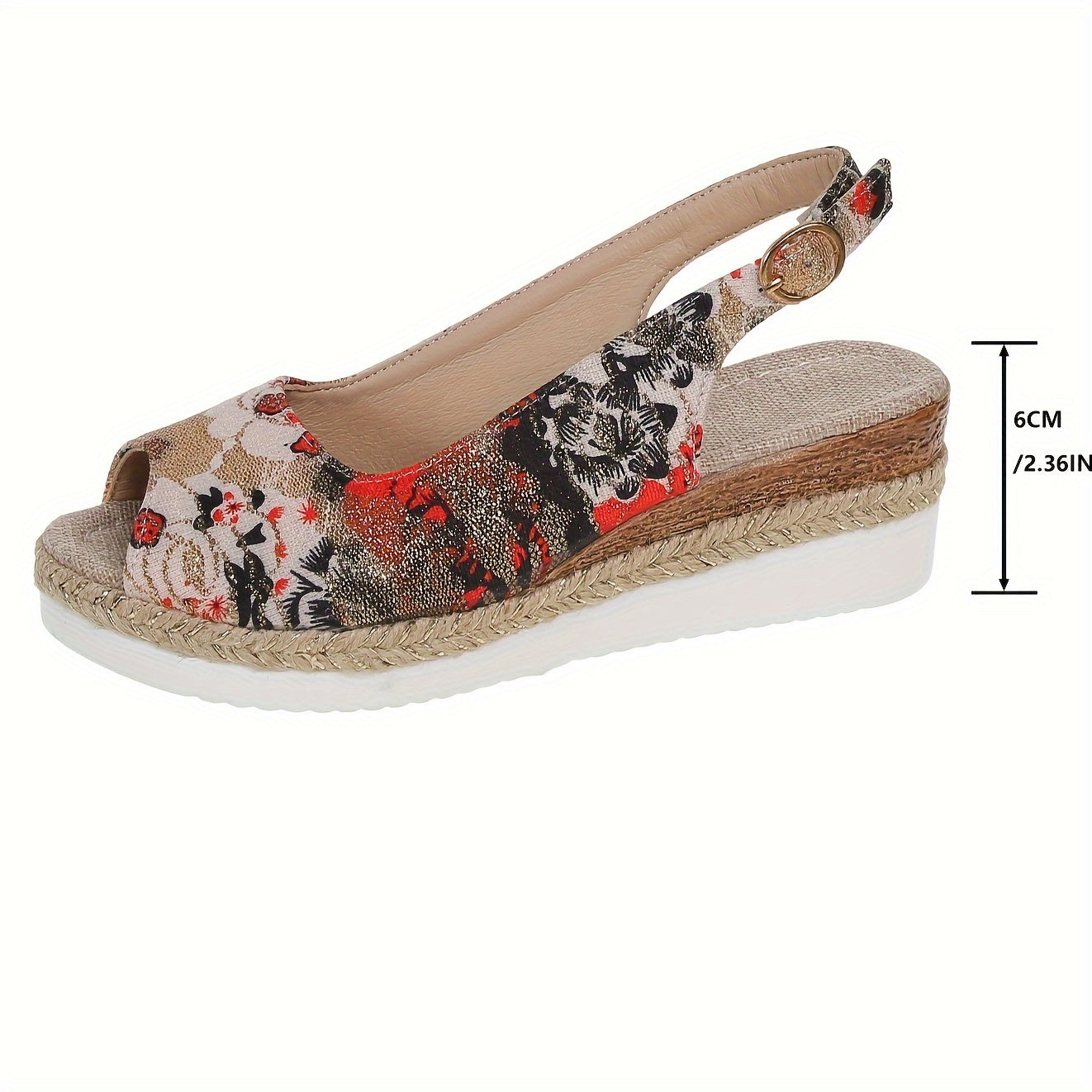 Flora - Stilvolle und bequeme Keilabsatzsandalen mit schönem Blumenmuster für Frauen