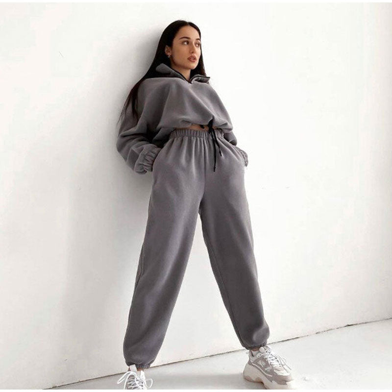 Giselle - Stylischer grauer Jogginganzug für Frauen