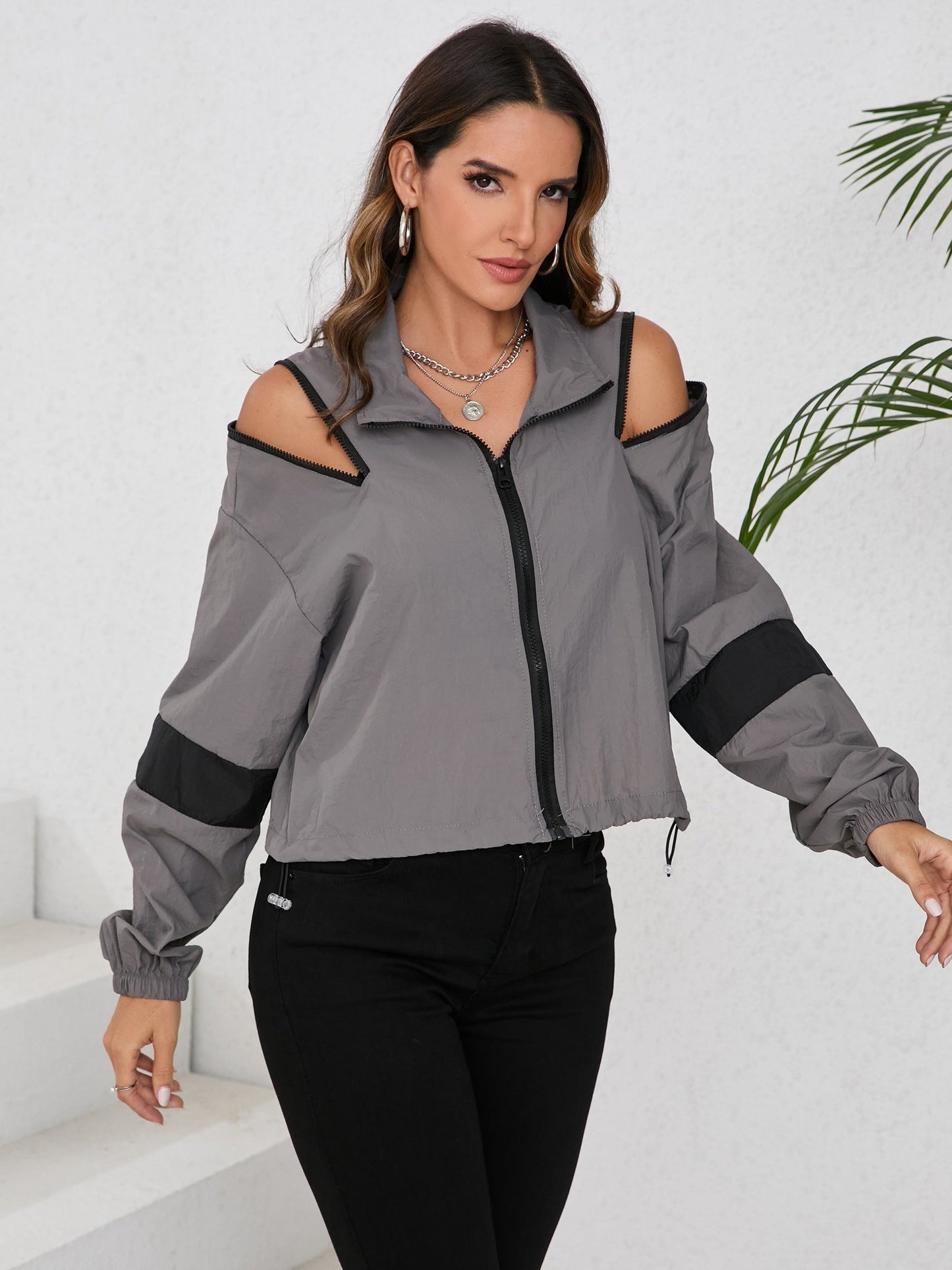 Gudula | Sportliche Windbreaker Jacke
