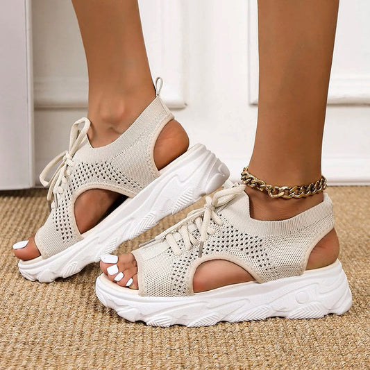 Clarice - Luxuriöse, atmungsaktive Plateausandalen für Frauen