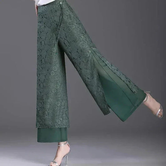Agatha - Trendige doppellagige weite Hose für einen stilvollen Look