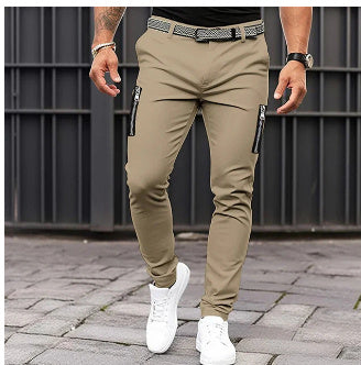 Maddyx | Herren-Skinny-Jeans mit Reißverschluss, Taschen und unifarben