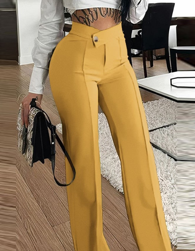 Carla | Damenhose mit geradem Bein und Schnalle, eng anliegend