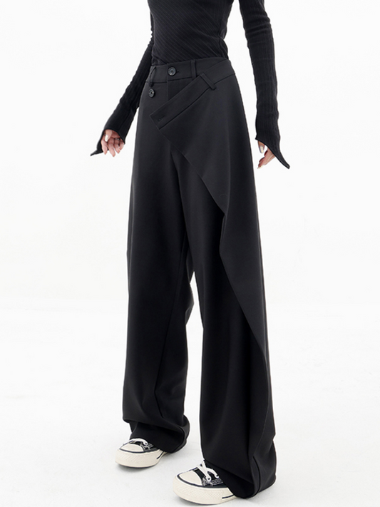 Stylish Emma - Trendige asymmetrische Baggy-Hose
