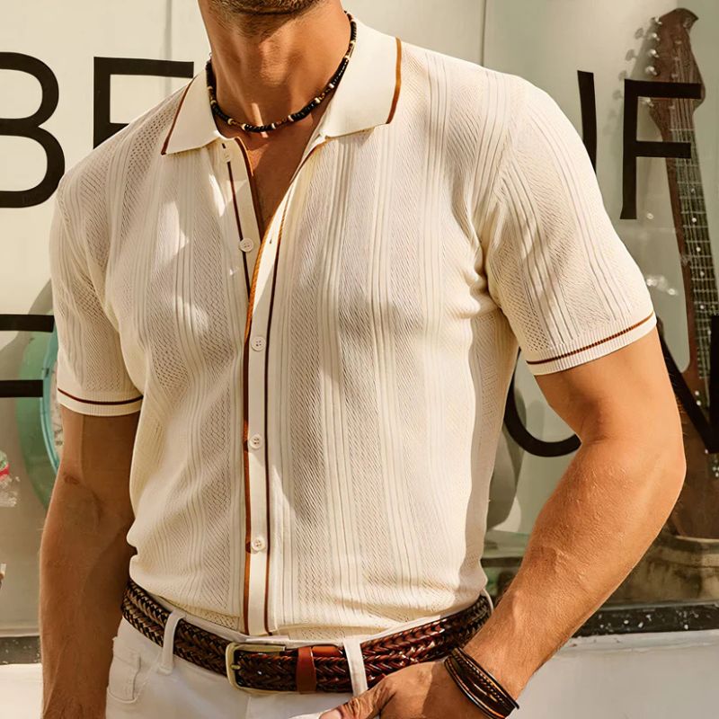 Stilvolles und luxuriöses Sommer-Polo aus Eisseide für Männer - Gaart