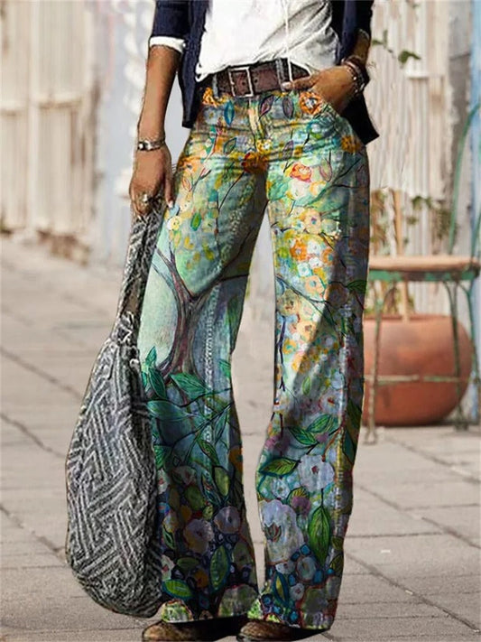 Olivette - Luxuriöse Denim-Hose aus Baumwoll-Twill für einen eleganten Look