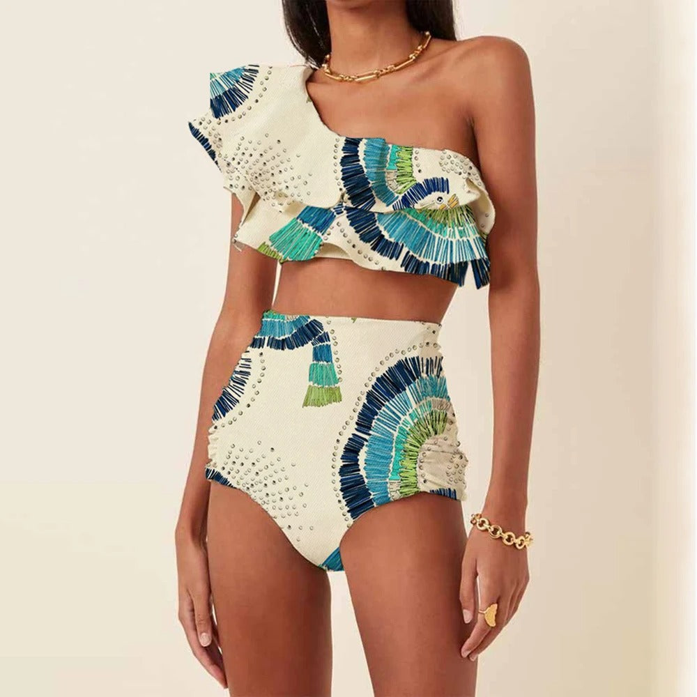 Faye - Trendiger One-Shoulder-Badeanzug für einen stilvollen Sommertag